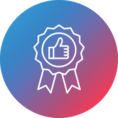 Best Seller Line Gradient Circle Background Icon