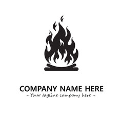 Fire Logo Company Design Illustration Vector Graphic Image