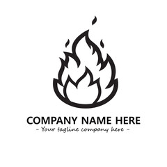 Fire Logo Company Design Illustration Vector Graphic Image