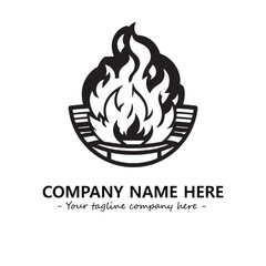 Fire Logo Company Design Illustration Vector Graphic Image