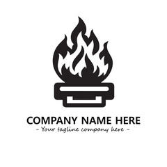 Fire Logo Company Design Illustration Vector Graphic Image