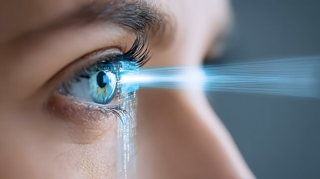 interface with scanning rays and digital overlays