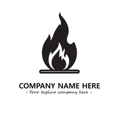 Fire Logo Company Design Illustration Vector Graphic Image