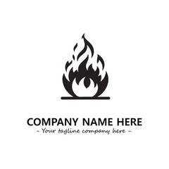 Fire Logo Company Design Illustration Vector Graphic Image