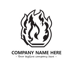Fire Logo Company Design Illustration Vector Graphic Image