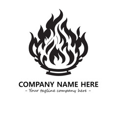 Fire Logo Company Design Illustration Vector Graphic Image