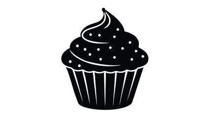 Cupcake with Frosting and Sprinkles
