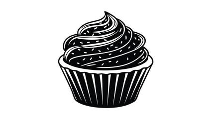 Cupcake with Frosting and Sprinkles