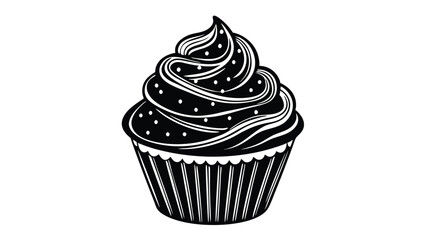 Cupcake with Frosting and Sprinkles
