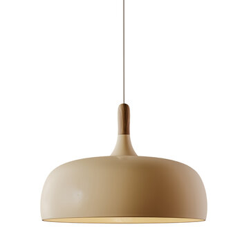 A lamp hanging from a ceiling