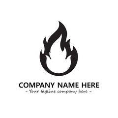 Fire Logo Company Design Illustration Vector Graphic Image