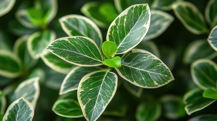 Obraz premium Close-up of variegated leaves (1)