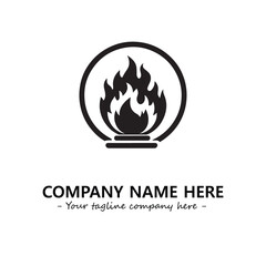 Fire Logo Company Design Illustration Vector Graphic Image