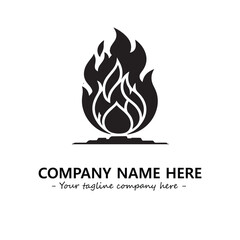 Fire Logo Company Design Illustration Vector Graphic Image