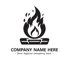 Fire Logo Company Design Illustration Vector Graphic Image