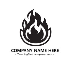 Fire Logo Company Design Illustration Vector Graphic Image