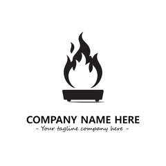 Fire Logo Company Design Illustration Vector Graphic Image