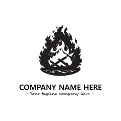 Fire Logo Company Design Illustration Vector Graphic Image