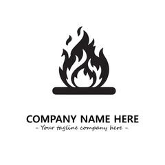 Fire Logo Company Design Illustration Vector Graphic Image