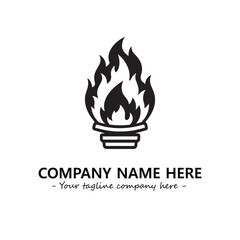 Fire Logo Company Design Illustration Vector Graphic Image