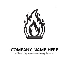 Fire Logo Company Design Illustration Vector Graphic Image