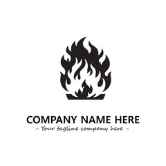 Fire Logo Company Design Illustration Vector Graphic Image