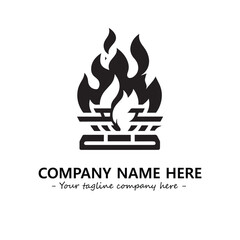 Fire Logo Company Design Illustration Vector Graphic Image