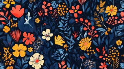 Vibrant floral pattern (85)