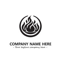 Fire Logo Company Design Illustration Vector Graphic Image
