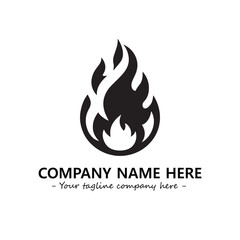 Fire Logo Company Design Illustration Vector Graphic Image