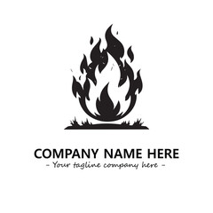 Fire Logo Company Design Illustration Vector Graphic Image