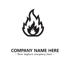 Fire Logo Company Design Illustration Vector Graphic Image