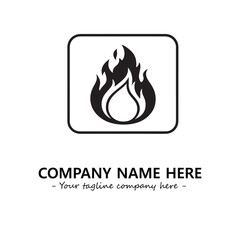 Fire Logo Company Design Illustration Vector Graphic Image