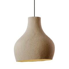 A lamp with a white shade and a brown base