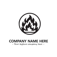Fire Logo Company Design Illustration Vector Graphic Image