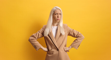 Fototapeta premium Angry woman posing