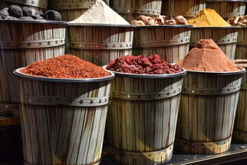 
 assortment of spices at the market in Dubai


