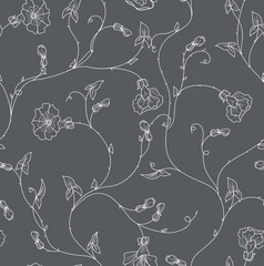 floral seamless pattern, vector illustration	