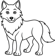 vector illustration of a wolf
