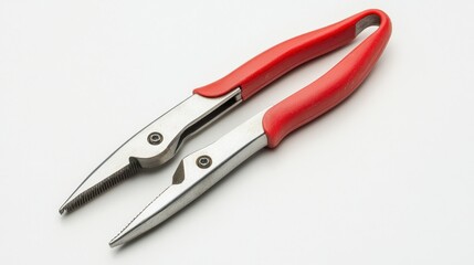 Fototapeta premium Small, precise, red-handled snips