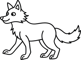 Wolf line art, wolf head line art, wolf silhouette
