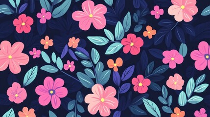Vibrant floral pattern (117)