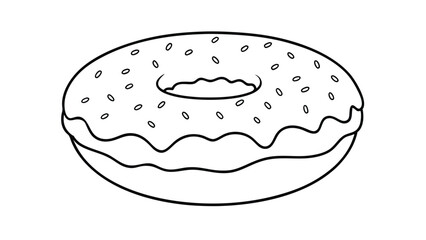 Donut with Icing and Sprinkles