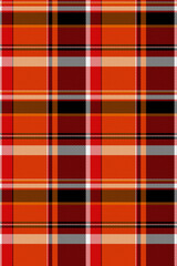 Obraz premium Soft background fabric texture, relax tartan plaid textile. Fit vector check seamless pattern in red and orange colors.