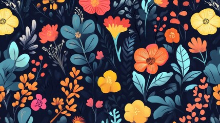 Vibrant floral pattern design (3)