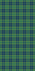 Worldwide tartan plaid background, network textile seamless pattern. Eps fabric texture check vector in cyan and green colors.