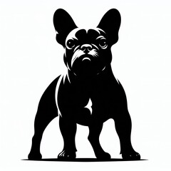 Fototapeta premium French Bulldog silhouette illustration