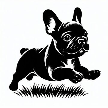 French Bulldog silhouette illustration