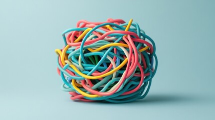 Colorful tangled threads
