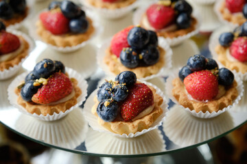 Gourmet Berry Tartlets: Miniature Fruit Desserts.